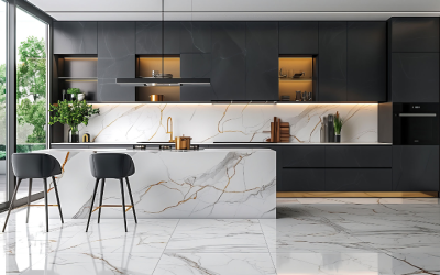 How Can Tile Flooring Continue Through A Kitchen Without Trapping Cabinets Or Islands?